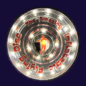 Amber Glow - 12-inch warm white LED flying disc for calm, skill-focused activities