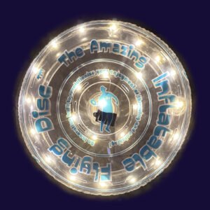 Moonlit Drift - 12-inch warm white LED flying disc designed for night play and quiet evenings