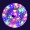💫 Sparkling Swirl - 12-inch multicolor LED flying disc in serene blue and white