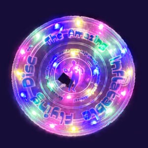 Sparkling Swirl - 12-inch multicolor LED flying disc for serene evening play