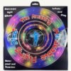 Retail packaging for single 12-inch LED flying disc with blue and white printing